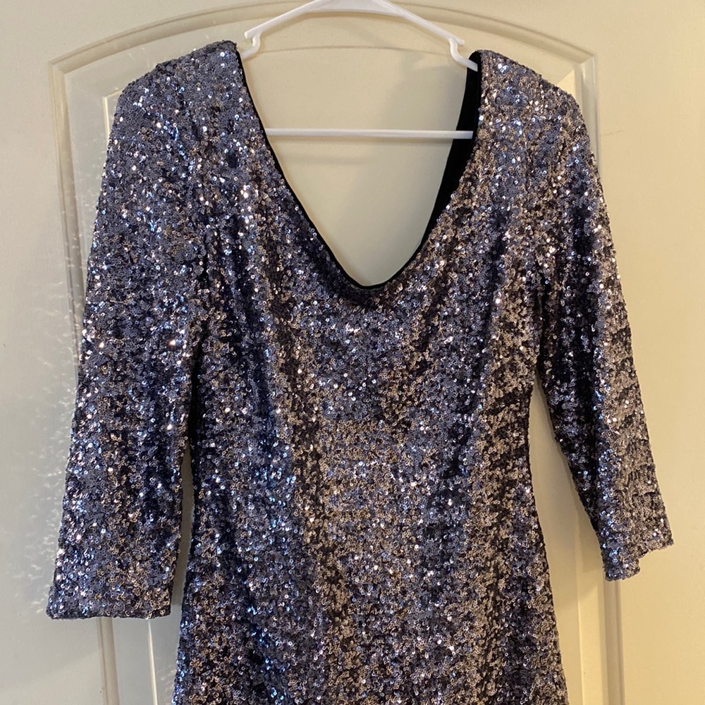 Aidan Mattox Sparkle Mini Dress